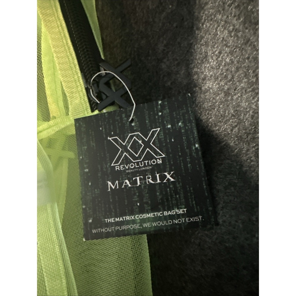 Lot Of Revolution The Matrix Cosmetic Bag Set 3 Neon Green Mesh Makeup Bags New - Picture 3 of 3